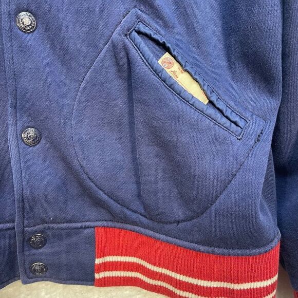 Ralph Lauren Multicolor Letterman Polo New York Fleece Varsity Jacket Large - Picture 4 of 11
